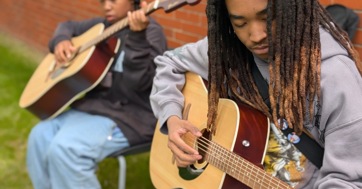 True North's Guitar Club practicing